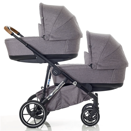 Mee-go Uno + Twin Pram Package - Pearl Grey  Mee-go   