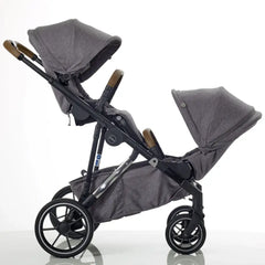 Mee-go Uno + Twin Pram Package - Pearl Grey
