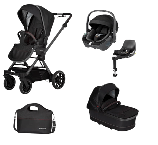 Mercedes AMG GT² 3 in 1 Travel System Maxi Cosi Pebble Pro Bundle - Charcoal Black Mercedes Benz