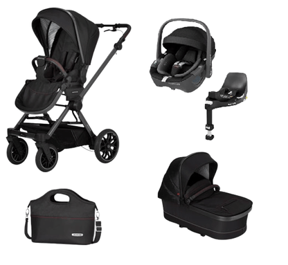 Mercedes AMG GT² 3 in 1 Travel System Maxi Cosi Pebble Pro Bundle - Charcoal Black Mercedes Benz