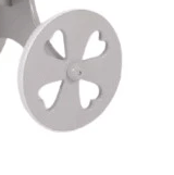 MJ Marks Bianca Grey and Blue Wicker Crib with Bedding - Heart Wheels Mj Marks