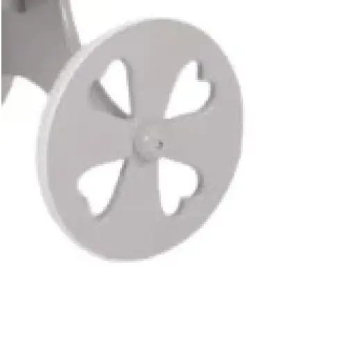 MJ Marks Bianca Grey and Blue Wicker Crib with Bedding - Heart Wheels Mj Marks