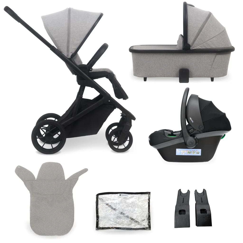 My Babiie MB500i 3-in-1 i-Size Travel System -Moon Grey General My Babiie   