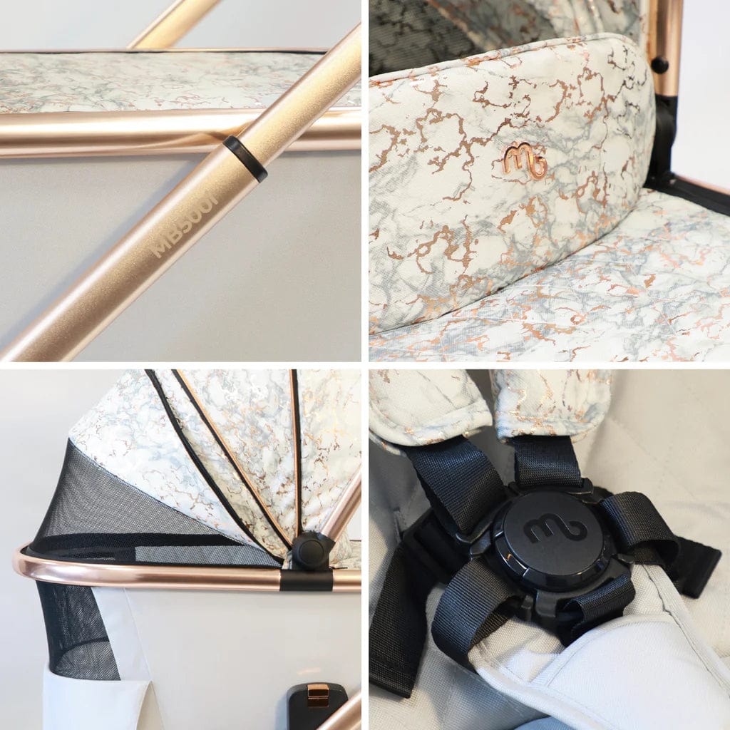 My Babiie MB500i 3-in-1 i-Size Travel System -Rose Gold Marble General My Babiie   