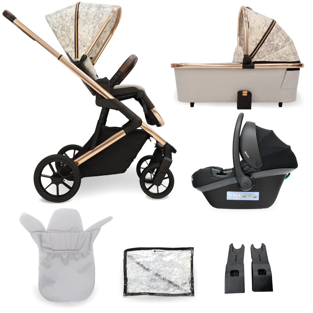 My Babiie MB500i 3-in-1 i-Size Travel System -Rose Gold Marble General My Babiie   