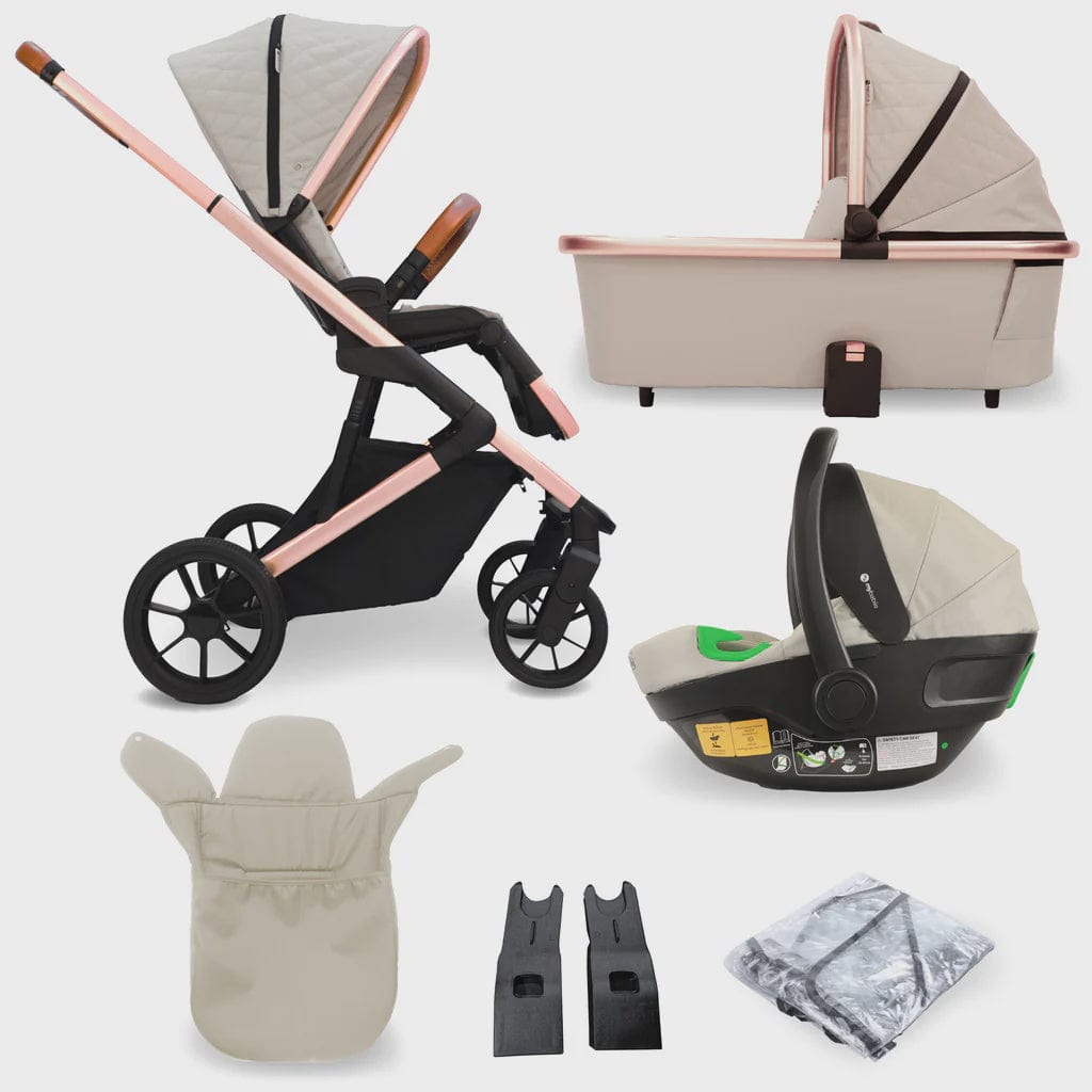 My Babiie MB500i 3-in-1 i-Size Travel System -Rose Gold Stone General My Babiie   