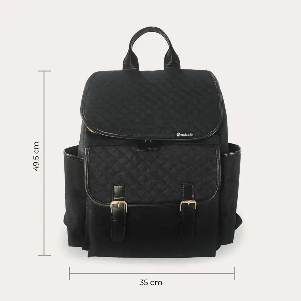 My Babiie Backpack Changing Bag - Black Quilted General My Babiie