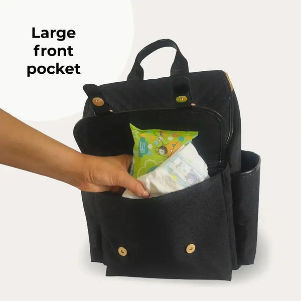 My Babiie Backpack Changing Bag - Black Quilted General My Babiie