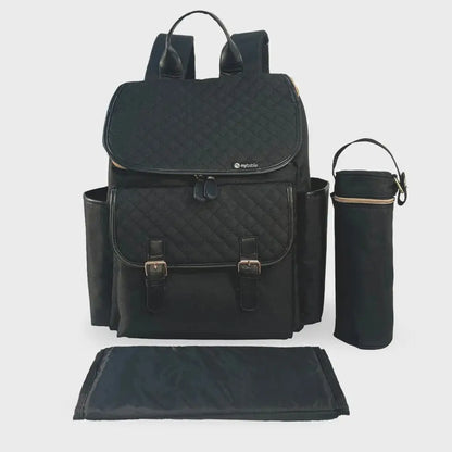 My Babiie Backpack Changing Bag - Black Quilted General My Babiie