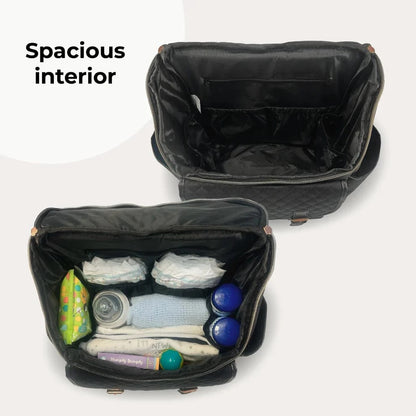 My Babiie Backpack Changing Bag - Black Quilted General My Babiie