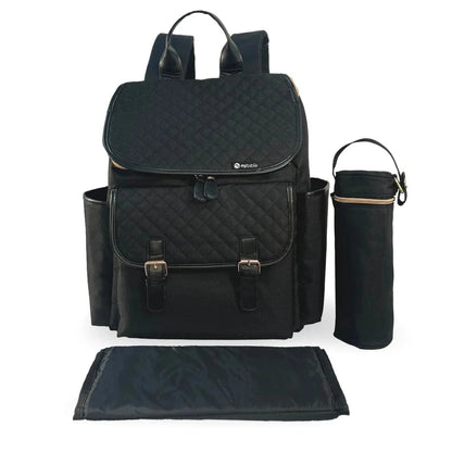 My Babiie Backpack Changing Bag - Black Quilted General My Babiie