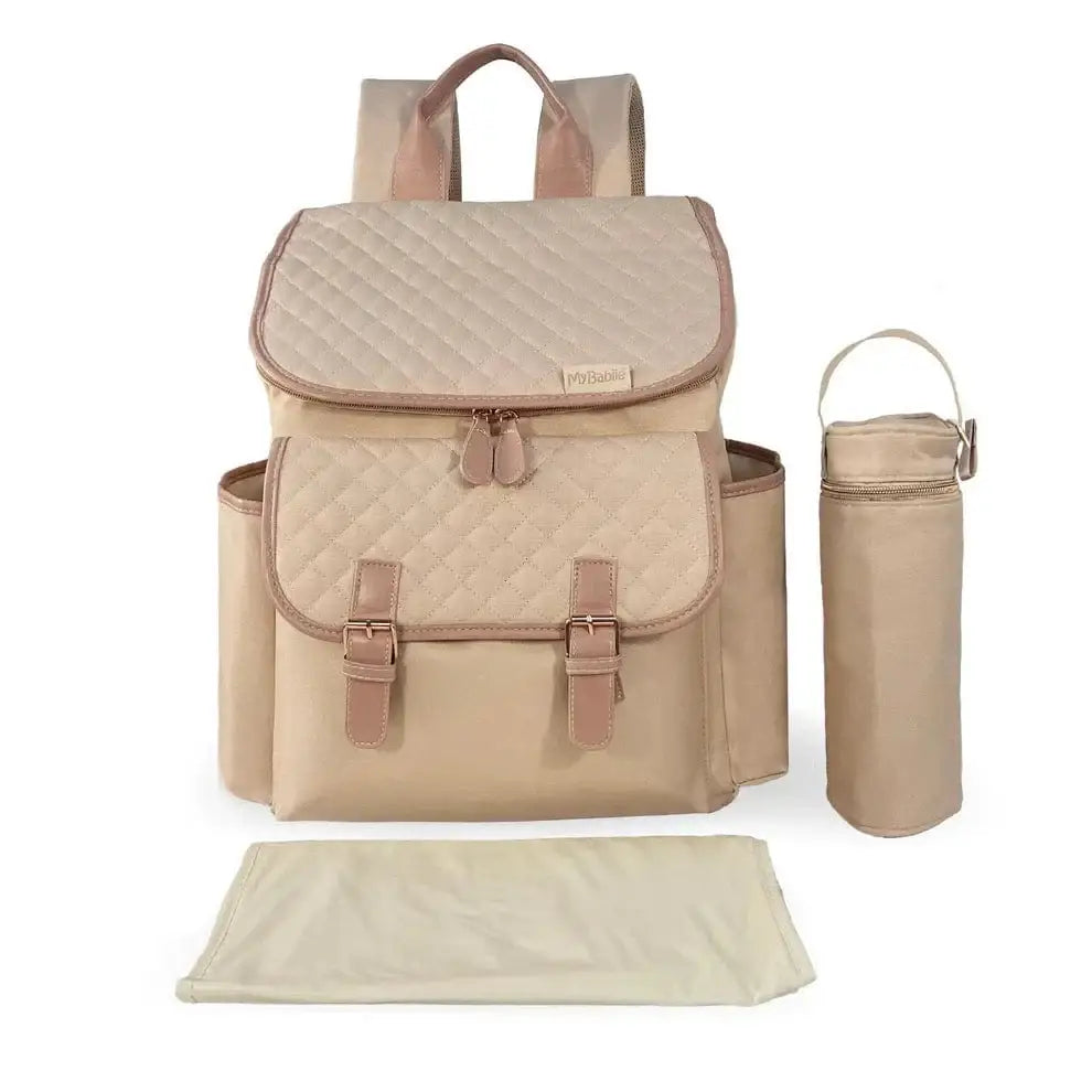 My Babiie Backpack Changing Bag - Blush Quilted General My Babiie