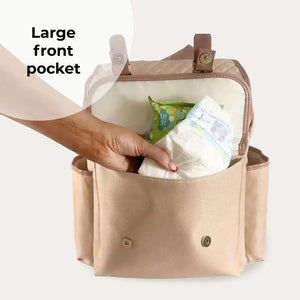My Babiie Backpack Changing Bag - Oatmeal Herringbone General My Babiie
