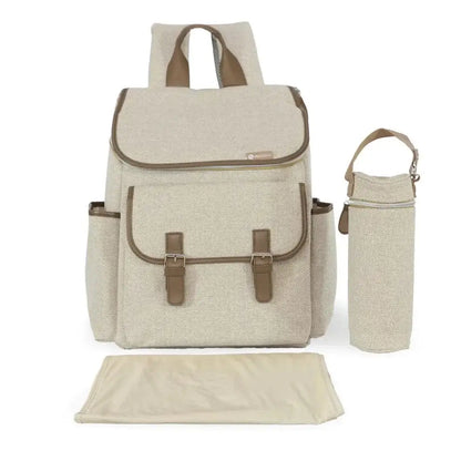 My Babiie Backpack Changing Bag - Oatmeal Herringbone General My Babiie