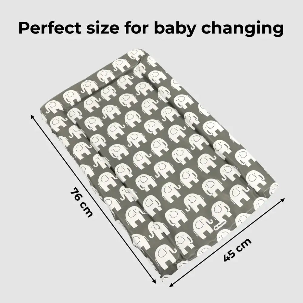 My Babiie Changing Mat - Grey Elephants