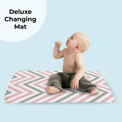 My Babiie Changing Mat - Pink Chevron