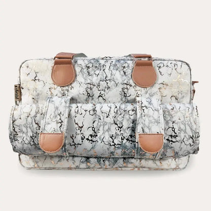 My Babiie Deluxe Changing Bag - Metallic Rose Gold Marble General My Babiie