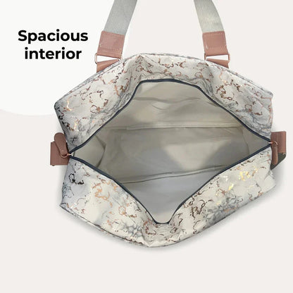 My Babiie Deluxe Changing Bag - Metallic Rose Gold Marble General My Babiie