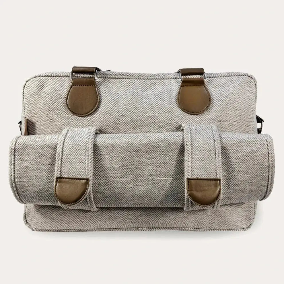 My Babiie Deluxe Changing Bag - Oatmeal Herringbone General My Babiie