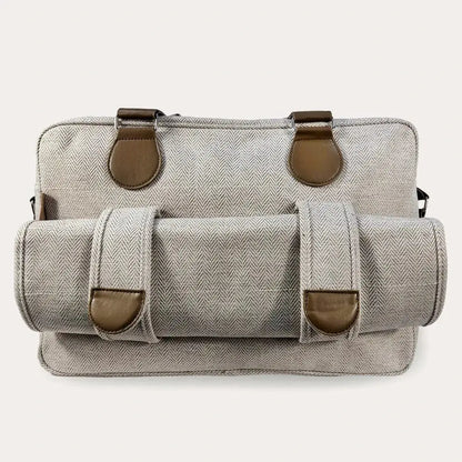My Babiie Deluxe Changing Bag - Oatmeal Herringbone General My Babiie