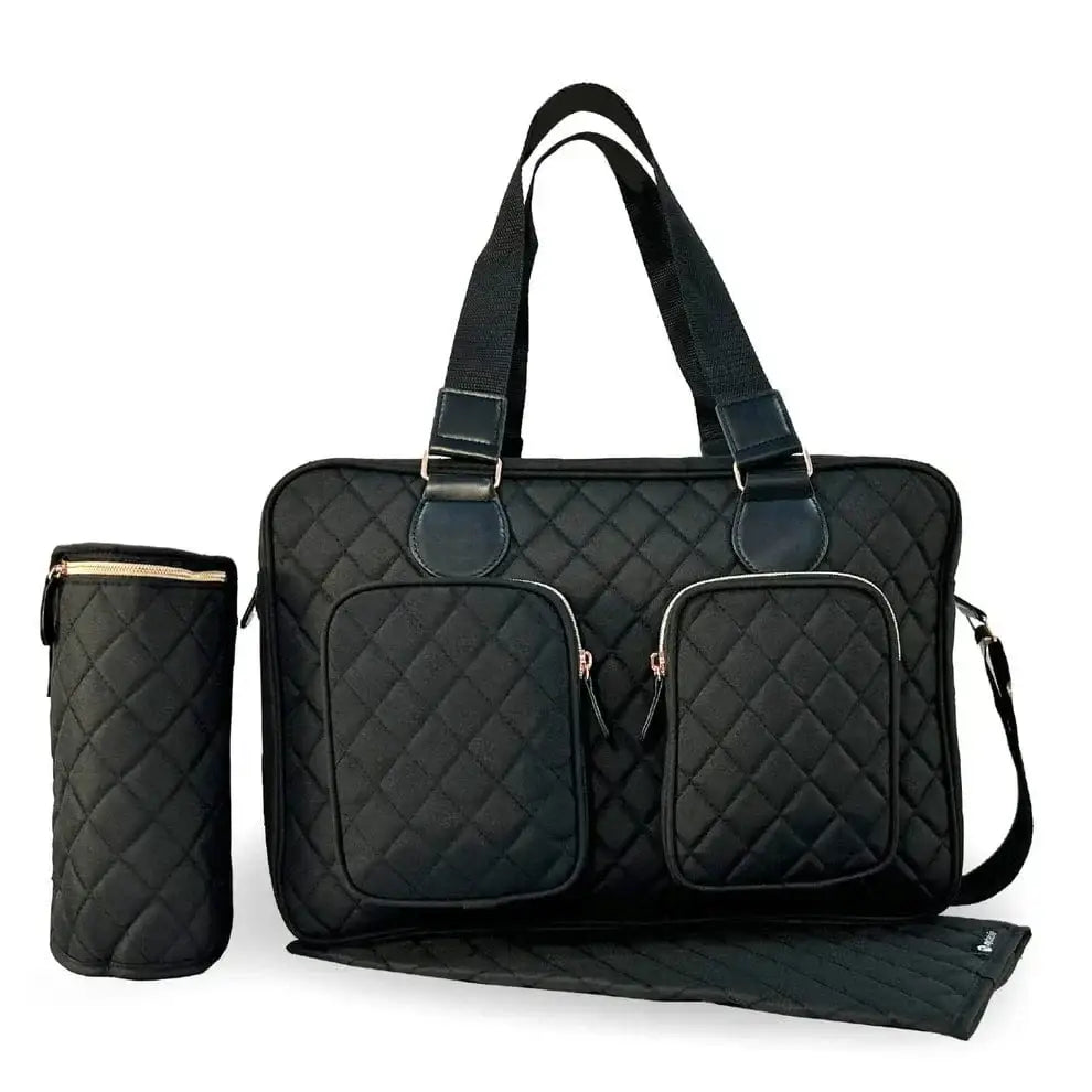 My Babiie Deluxe Changing Bag - Quilted Black General My Babiie