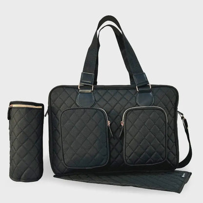 My Babiie Deluxe Changing Bag - Quilted Black General My Babiie