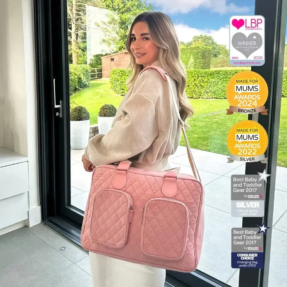 My Babiie Deluxe Changing Bag - Quilted Pink General My Babiie