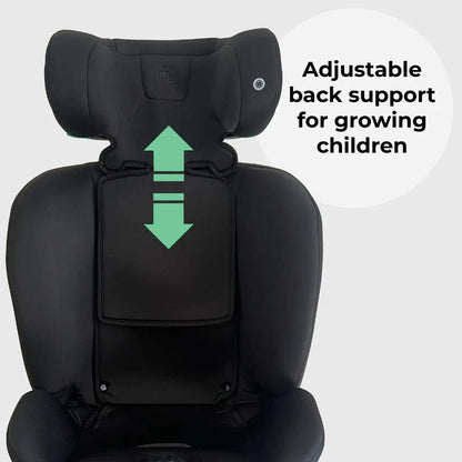 My Babiie Easy Spin Car Seat with Top Teather in Black – Grows from Newborn to 12 Years My Babiie