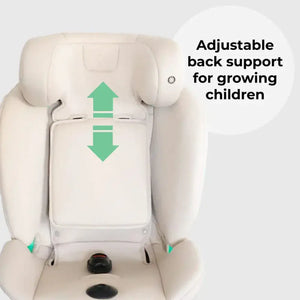 My Babiie Easy Spin Car Seat with Top Teather in Blush Leopard – Grows from Newborn to 12 Years My Babiie