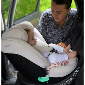 My Babiie Easy Spin Car Seat with Top Teather in Blush Leopard – Grows from Newborn to 12 Years My Babiie