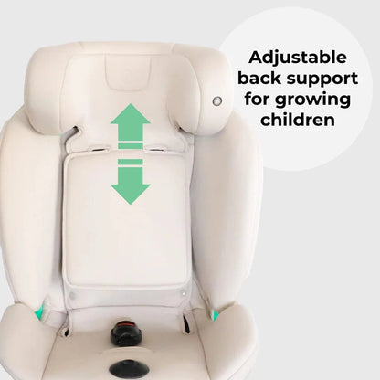 My Babiie Easy Spin Car Seat with Top Teather in Blush Leopard – Grows from Newborn to 12 Years My Babiie