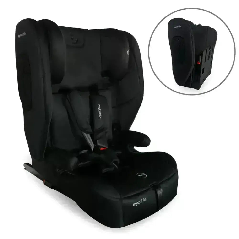 My Babiie Foldable i-Size Isofix Toddler Booster Seat - Black My Babiie