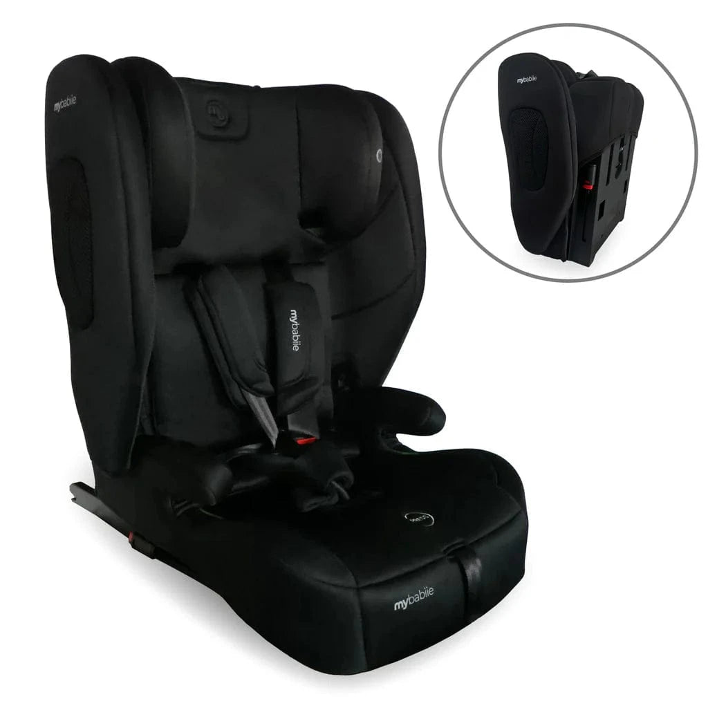 My Babiie Foldable i-Size Isofix Toddler Booster Seat - Black My Babiie