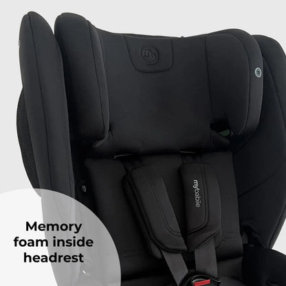 My Babiie Foldable i-Size Isofix Toddler Booster Seat - Black My Babiie