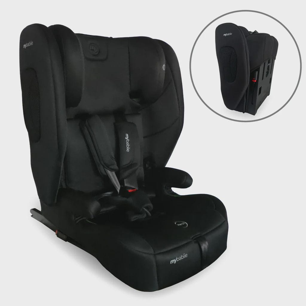 My Babiie Foldable i-Size Isofix Toddler Booster Seat - Black My Babiie