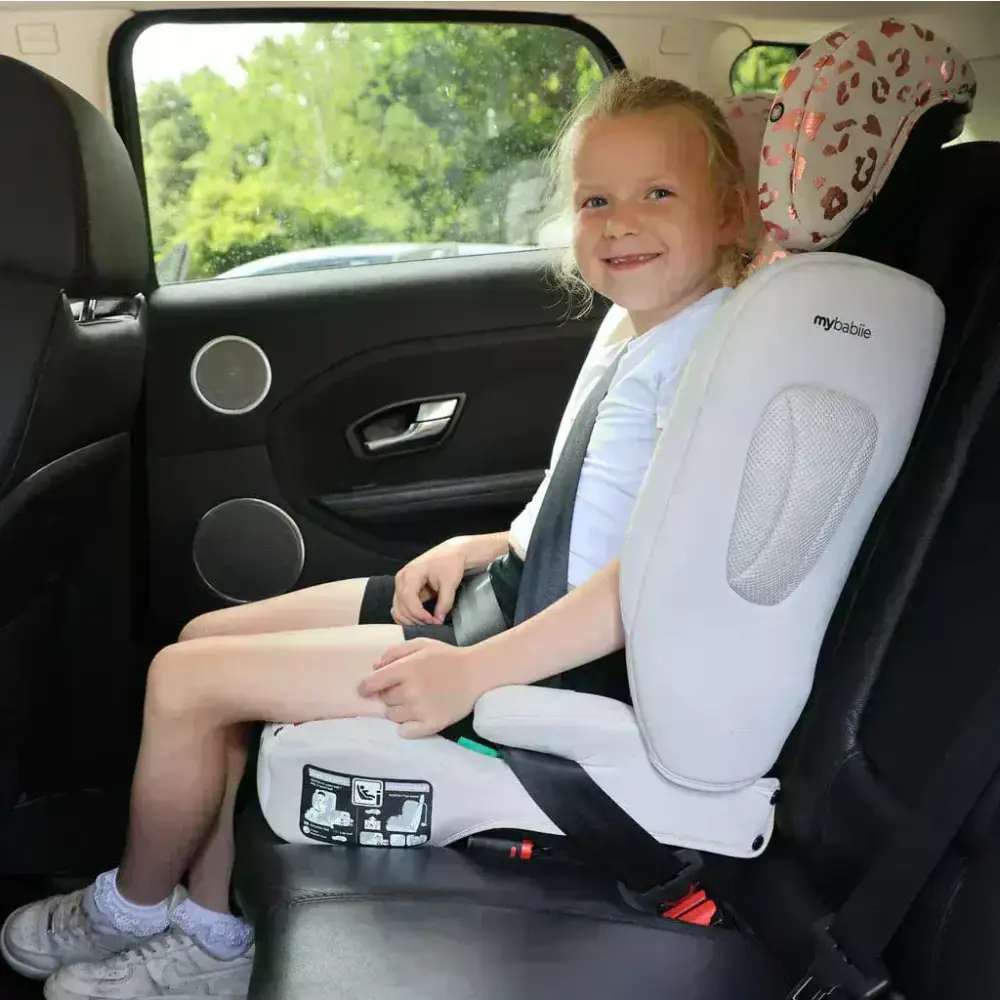 My Babiie Foldable i-Size Isofix Toddler Booster Seat - Blush Leopard My Babiie