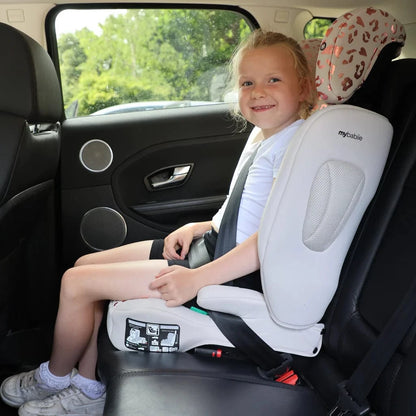 My Babiie Foldable i-Size Isofix Toddler Booster Seat - Blush Leopard My Babiie