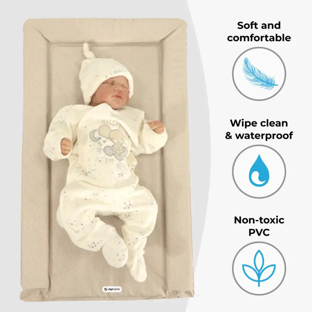 My Babiie Herringbone Cream Changing Mat
