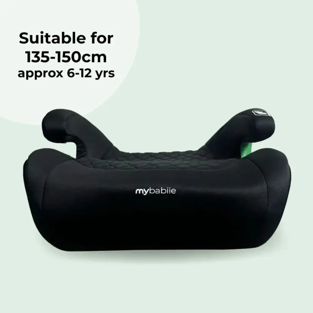 My Babiie i-Size Booster Max Car Seat - Black Quilted My Babiie