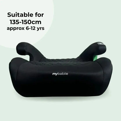 My Babiie i-Size Booster Max Car Seat - Black Quilted My Babiie