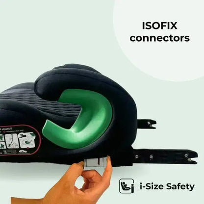 My Babiie i-Size Booster Max Car Seat - Black Quilted My Babiie