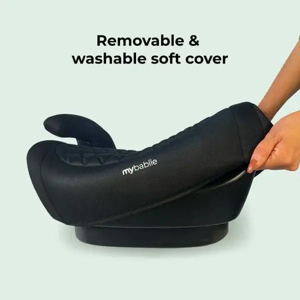 My Babiie i-Size Booster Max Car Seat - Black Quilted My Babiie
