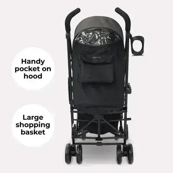My Babiie General My Babiie MB02 Plus Lightweight Stroller including Rain cover  - Black and Grey