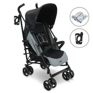 My Babiie General My Babiie MB02 Plus Lightweight Stroller including Rain cover  - Black and Grey