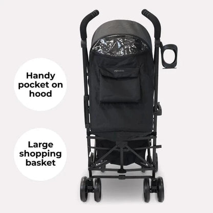 My Babiie MB02 Plus Lightweight Stroller including Rain cover - Black and Grey General My Babiie