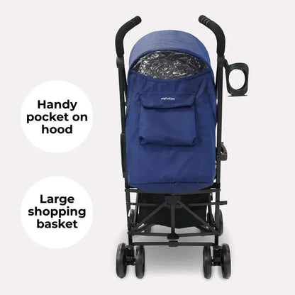 My Babiie MB02 Plus Lightweight Stroller Including Rain cover - Blue and Grey General My Babiie