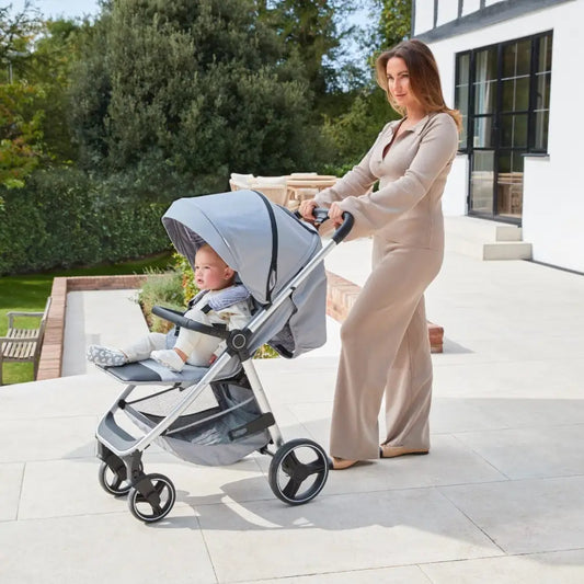 My Babiie MB160 Plus Pushchair with Raincover - Blue Plaid General My Babiie