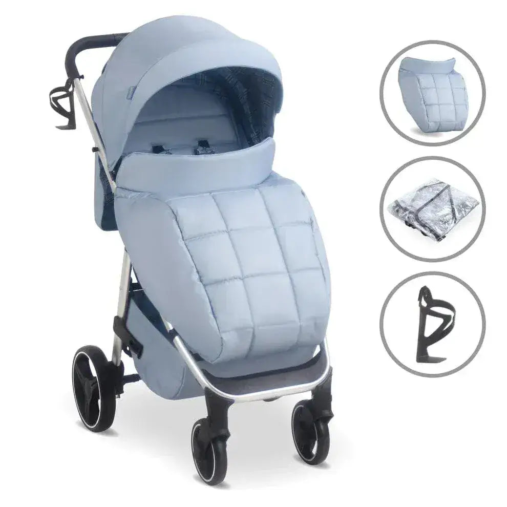 My Babiie MB160 Plus Pushchair with Raincover - Blue Plaid General My Babiie