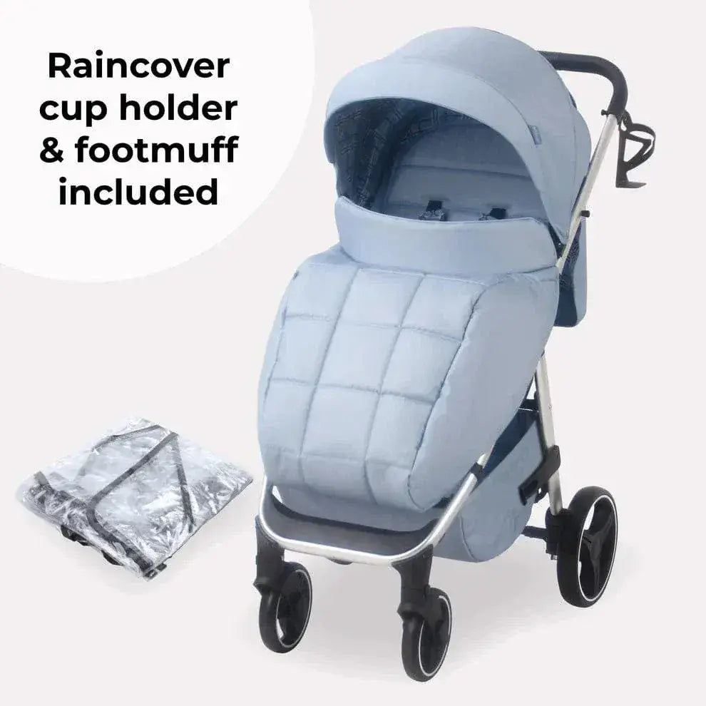 My Babiie MB160 Plus Pushchair with Raincover - Blue Plaid General My Babiie