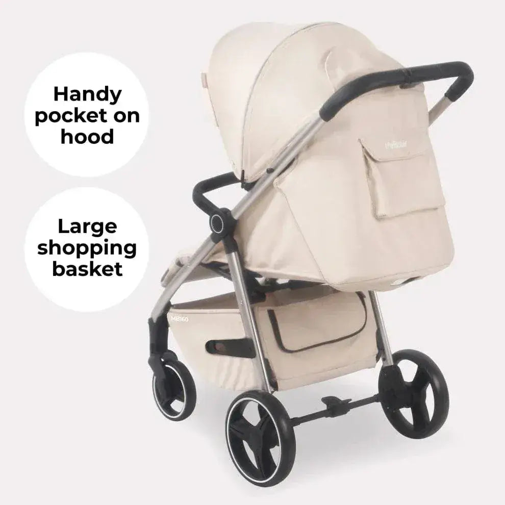 My Babiie MB160 Plus Pushchair with Raincover - Oatmeal General My Babiie